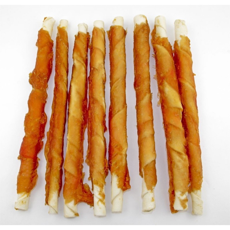 Skóra biała owinięta mięsem kurczaka 25cm 500g