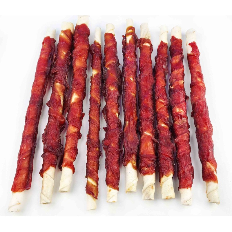 Skóra biała owinięta mięsem kaczki 25cm 500g