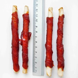 Skóra biała owinięta mięsem z kaczki XL 1kg