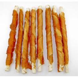 Skóra biała owinięta mięsem kurczaka 25cm 500g