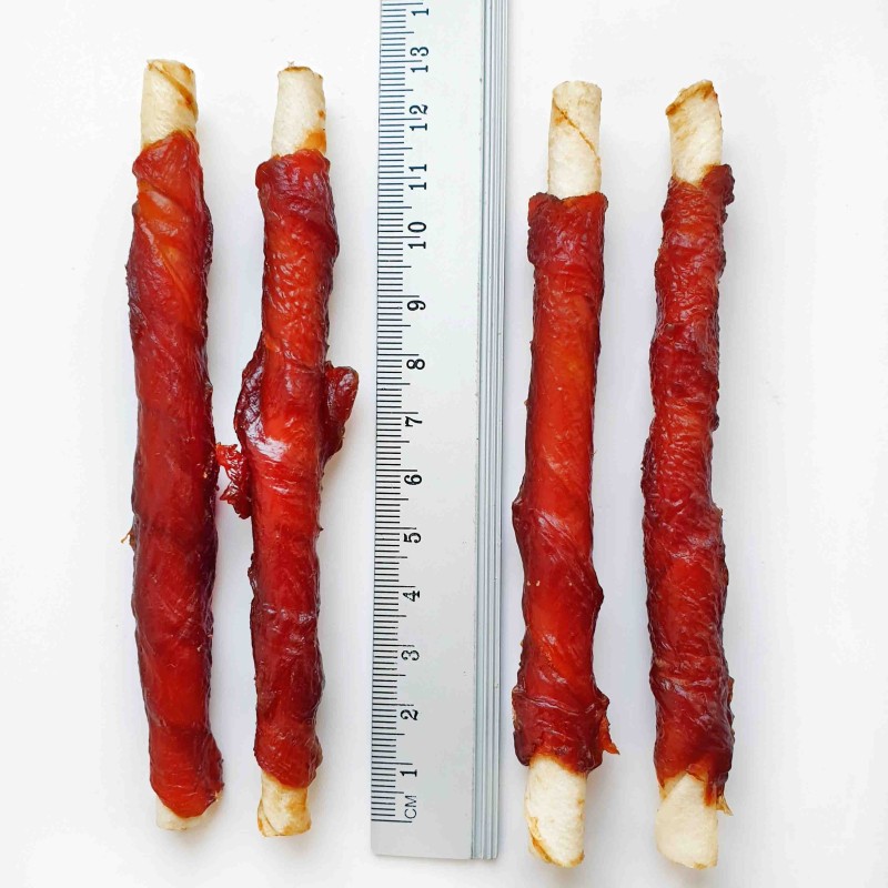 Skóra biała owinięta mięsem z kaczki XL 1kg