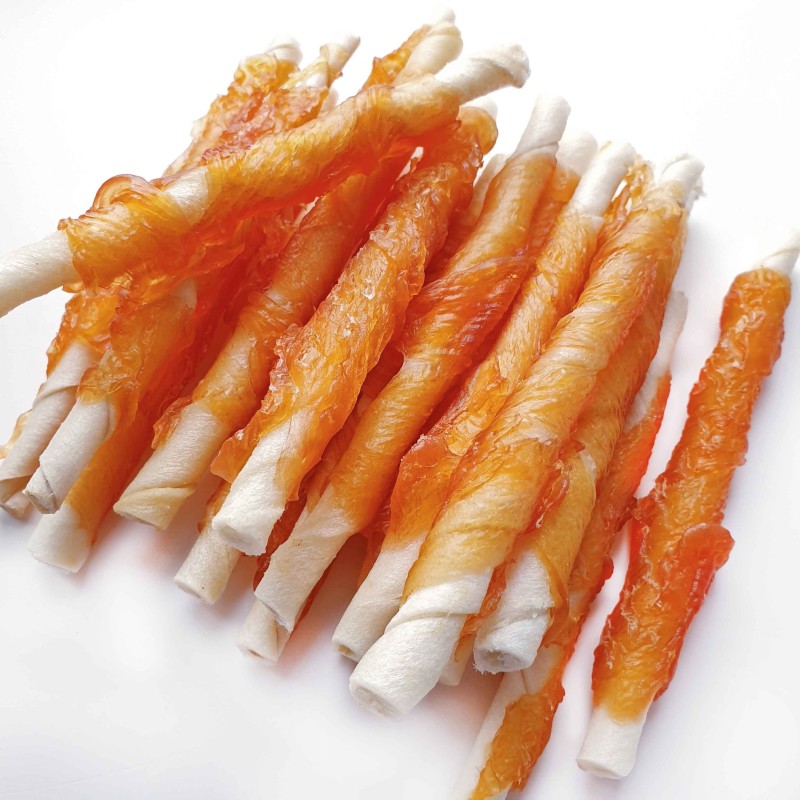 Skóra biała owinięta mięsem z kurczaka XL 1kg