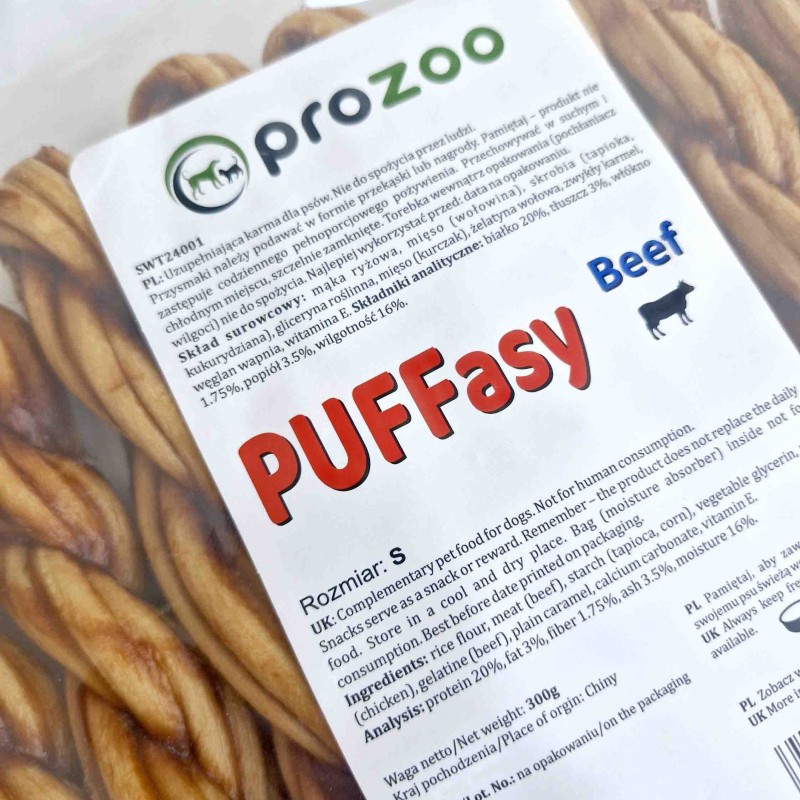 PUFFasy Beef Twist  S 9 szt.