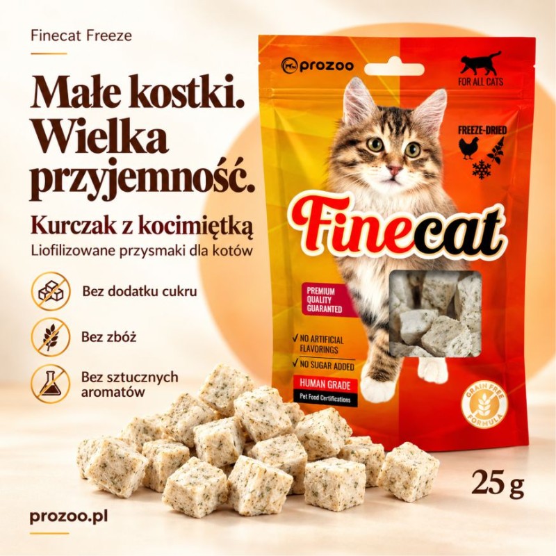 FineCat Freeze Kurczak + kocimiętka 30g