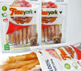 FineYork Skóra biała owinięta mięsem kurczaka 80g