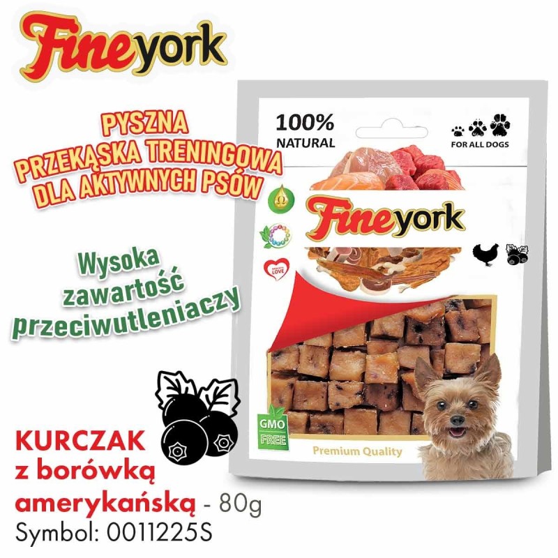 FineYork Kurczak z borówką amerykańską 80g