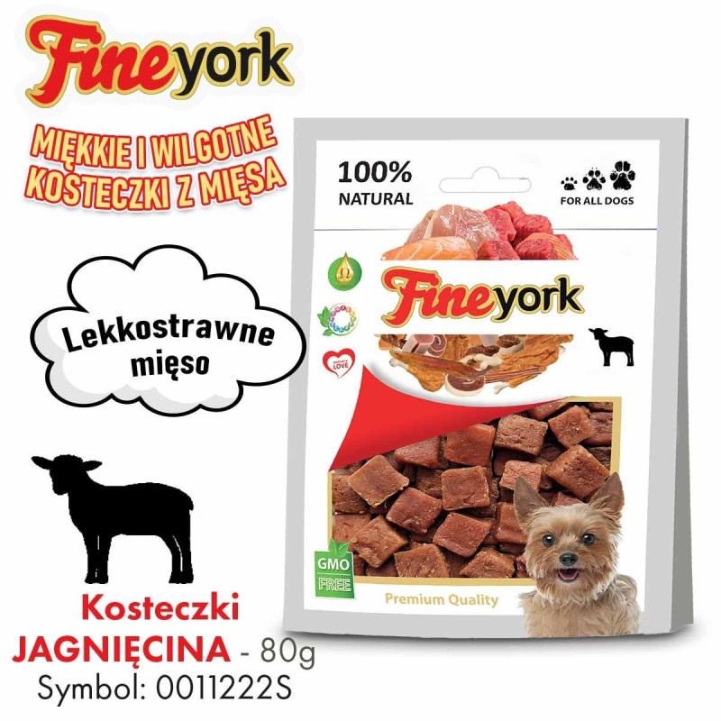 FineYork Kosteczki jagnięcina 80g