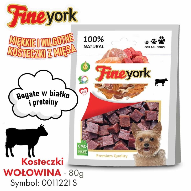 FineYork Kosteczki wołowina 80g