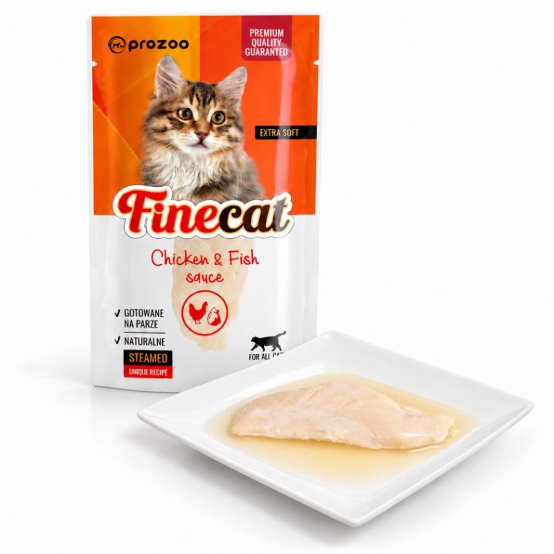 FineCat Kurczak gotowany na parze w sosie rybnym