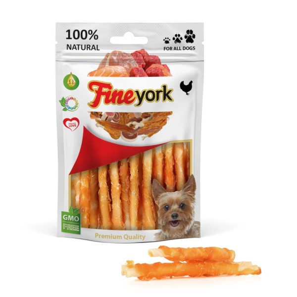 Prozoo FineYork Skóra biała owinięta mięsem kurczaka 80g